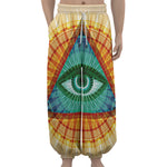 Illuminati Eye of Providence Print Lantern Pants