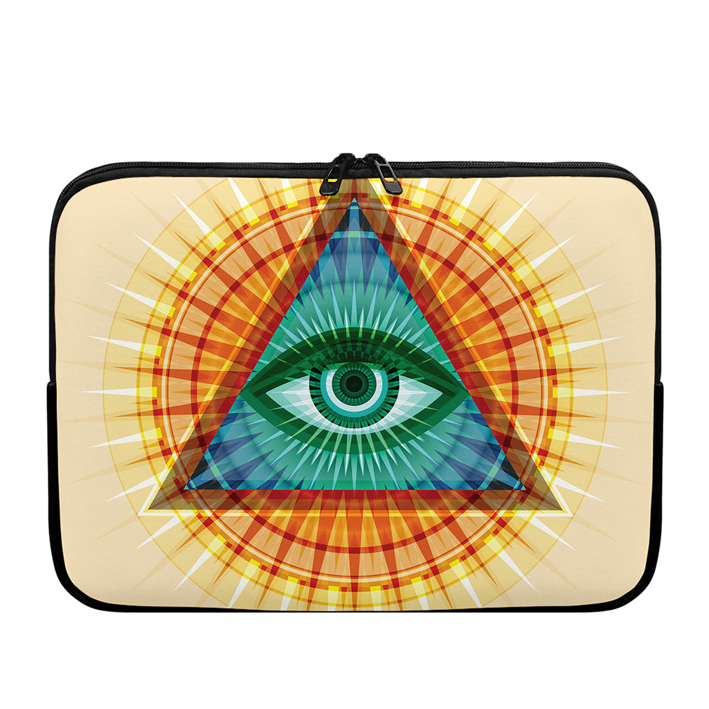 Illuminati Eye of Providence Print Laptop Sleeve