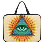 Illuminati Eye of Providence Print Laptop Sleeve With Handle