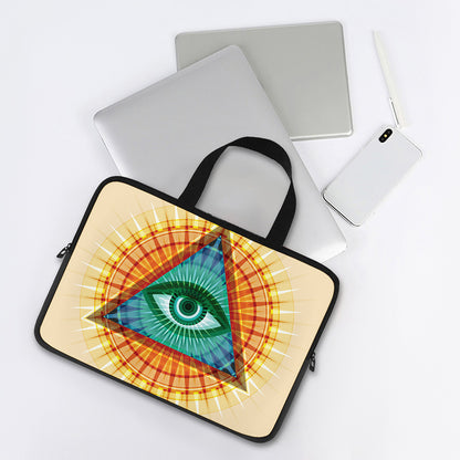 Illuminati Eye of Providence Print Laptop Sleeve With Handle