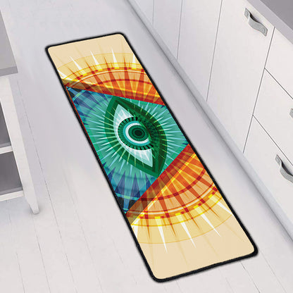 Illuminati Eye of Providence Print Long Kitchen Mat
