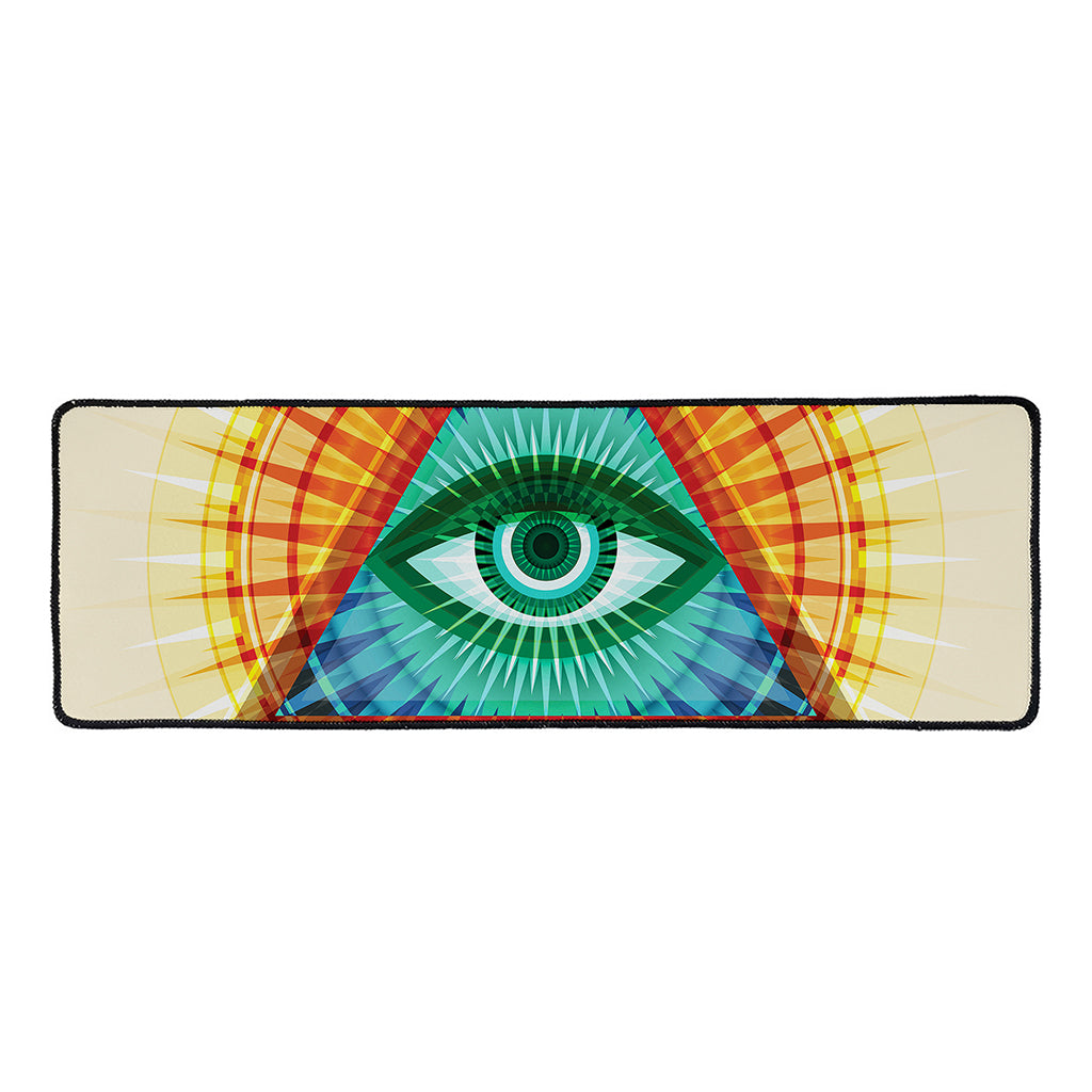 Illuminati Eye of Providence Print Long Kitchen Mat