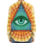Illuminati Eye of Providence Print Long Sleeve Baseball Jersey