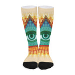 Illuminati Eye of Providence Print Long Socks