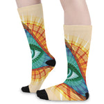 Illuminati Eye of Providence Print Long Socks