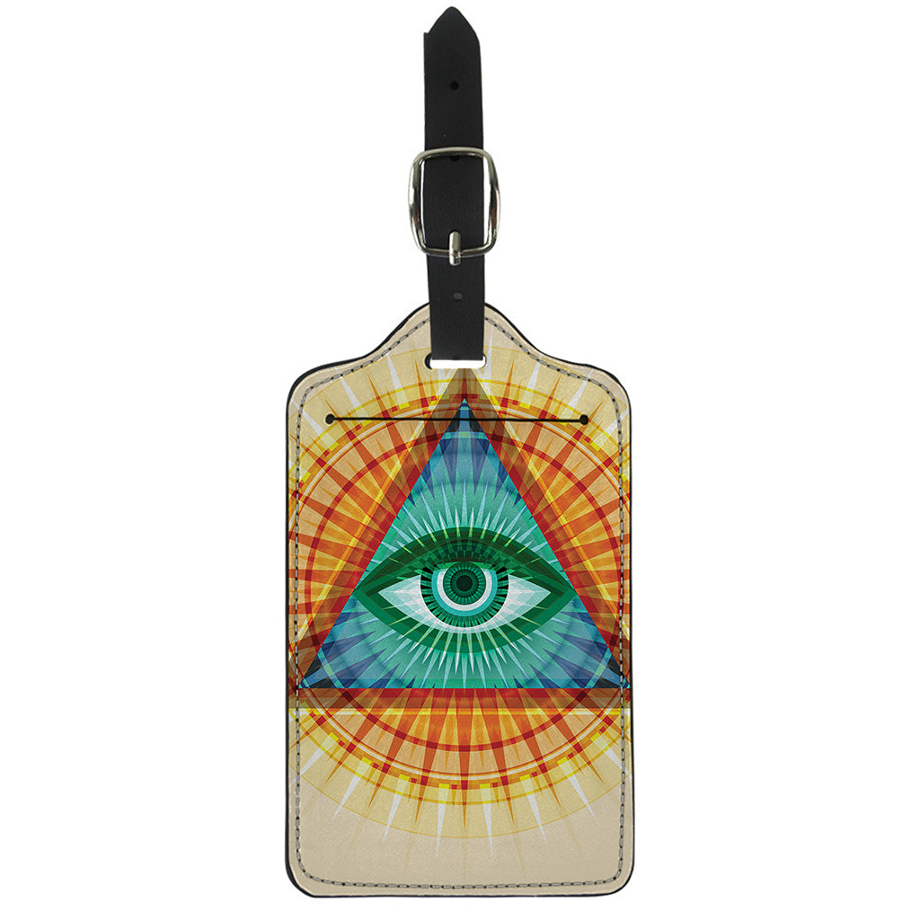 Illuminati Eye of Providence Print Luggage Tag