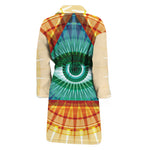 Illuminati Eye of Providence Print Men's Bathrobe