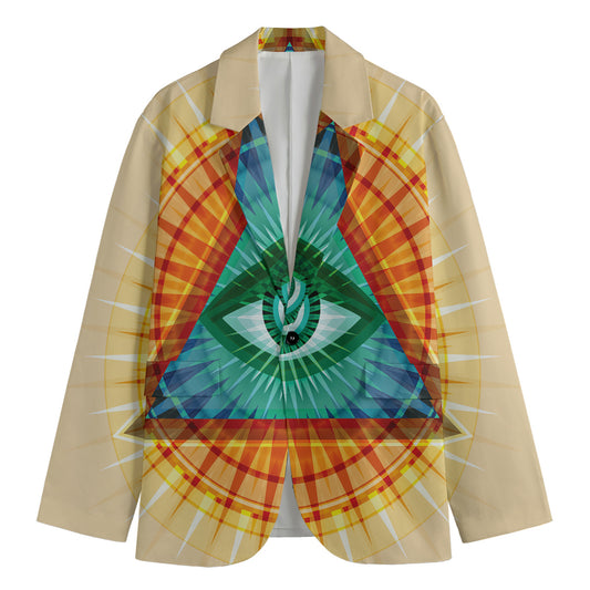 Illuminati Eye of Providence Print Men's Blazer