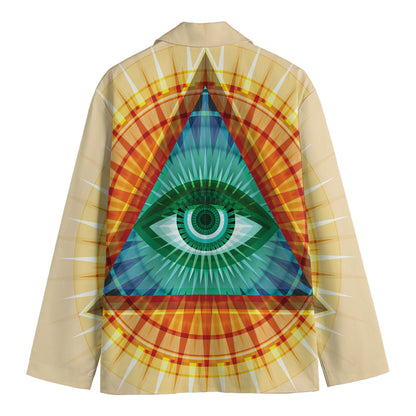 Illuminati Eye of Providence Print Men's Blazer