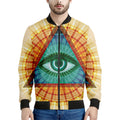 Illuminati Eye of Providence Print Men's Bomber Jacket