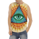 Illuminati Eye of Providence Print Men's Fitness Tank Top