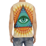 Illuminati Eye of Providence Print Men's Fitness Tank Top
