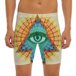 Illuminati Eye of Providence Print Men's Long Boxer Briefs