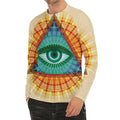 Illuminati Eye of Providence Print Men's Long Sleeve Rash Guard
