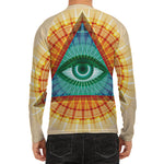 Illuminati Eye of Providence Print Men's Long Sleeve Rash Guard