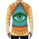 Illuminati Eye of Providence Print Men's Long Sleeve T-Shirt