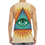 Illuminati Eye of Providence Print Men's Muscle Tank Top