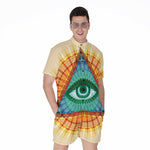 Illuminati Eye of Providence Print Men's Rompers