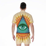Illuminati Eye of Providence Print Men's Rompers