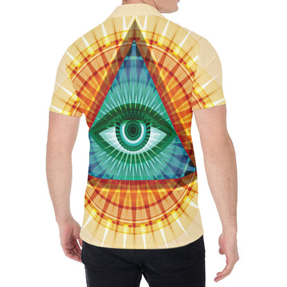 Illuminati Eye of Providence Print Men's Shirt