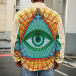 Illuminati Eye of Providence Print Men's Shirt Jacket