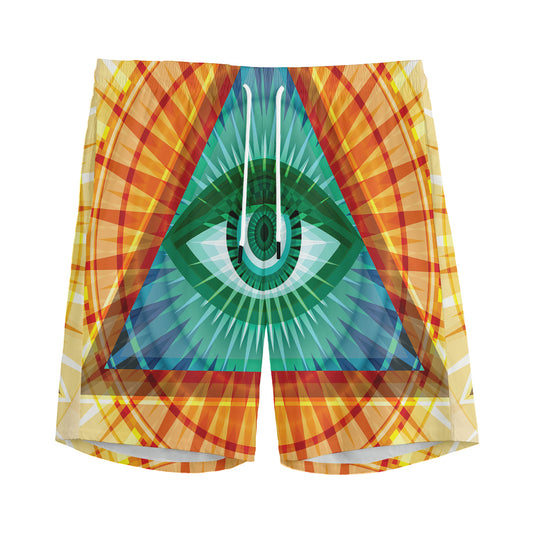Illuminati Eye of Providence Print Men's Sports Shorts