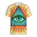Illuminati Eye of Providence Print Men's Athletic T-Shirt