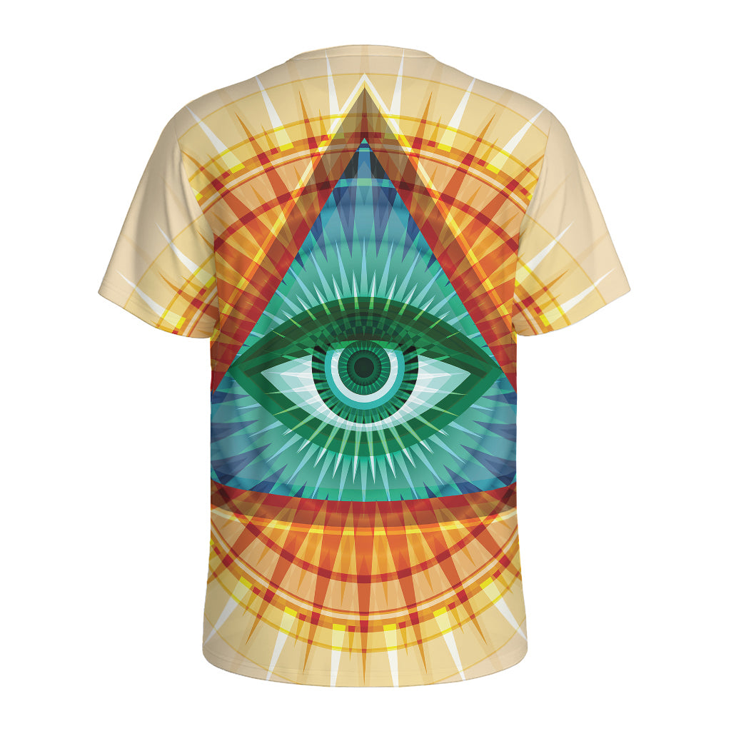 Illuminati Eye of Providence Print Men's Sports T-Shirt