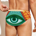 Illuminati Eye of Providence Print Men's Swim Briefs
