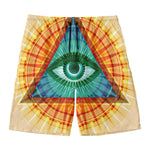 Illuminati Eye of Providence Print Men's Swim Trunks