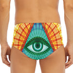 Illuminati Eye of Providence Print Men's Triangle Swim Briefs
