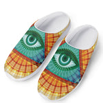 Illuminati Eye of Providence Print Mesh Casual Shoes