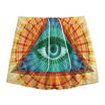 Illuminati Eye of Providence Print Mesh Shorts