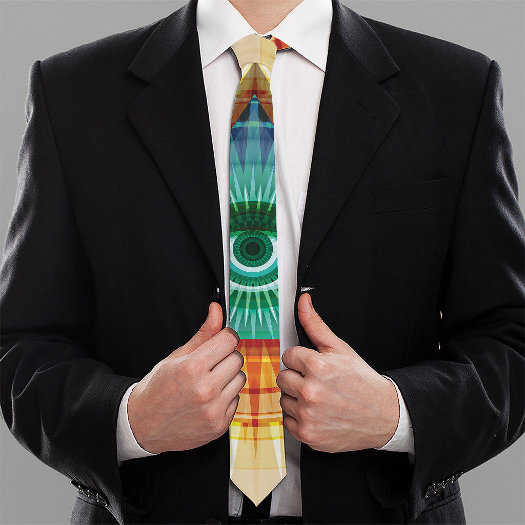 Illuminati Eye of Providence Print Necktie