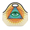 Illuminati Eye of Providence Print Neoprene Lunch Bag