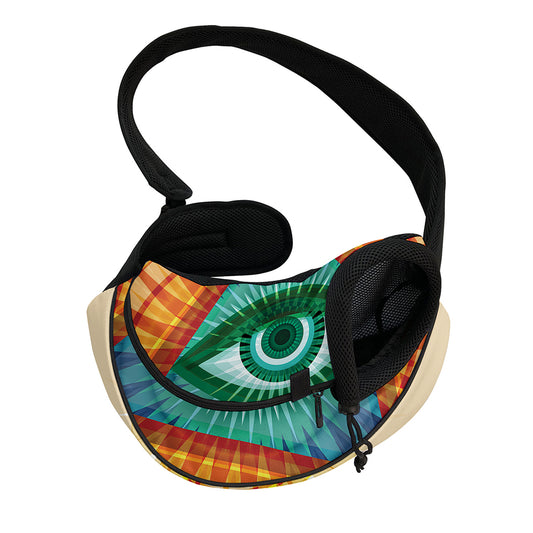 Illuminati Eye of Providence Print Pet Sling Carrier
