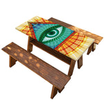 Illuminati Eye of Providence Print Picnic Table Cover