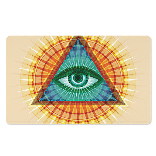 Illuminati Eye of Providence Print Polyester Doormat