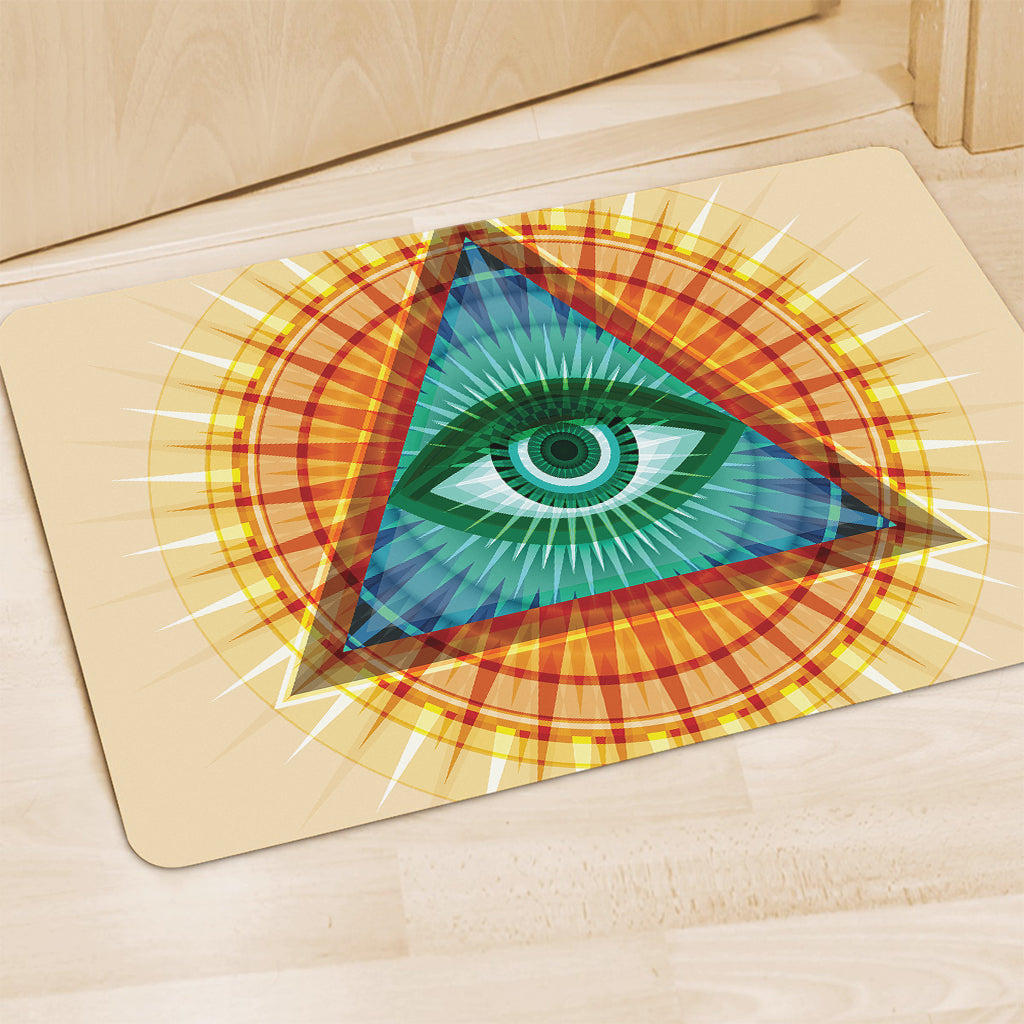 Illuminati Eye of Providence Print Polyester Doormat