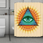 Illuminati Eye of Providence Print Polyester Shower Curtain