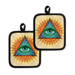 Illuminati Eye of Providence Print Pot Holders