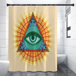 Illuminati Eye of Providence Print Premium Shower Curtain