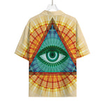 Illuminati Eye of Providence Print Rayon Hawaiian Shirt
