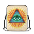 Illuminati Eye of Providence Print Rectangular Crossbody Bag