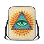 Illuminati Eye of Providence Print Rectangular Crossbody Bag
