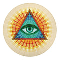 Illuminati Eye of Providence Print Round Blanket