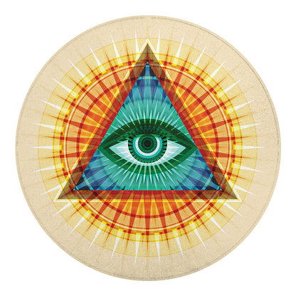 Illuminati Eye of Providence Print Round Blanket