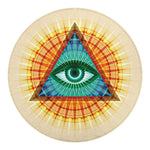 Illuminati Eye of Providence Print Round Blanket