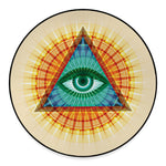 Illuminati Eye of Providence Print Round Floor Mat