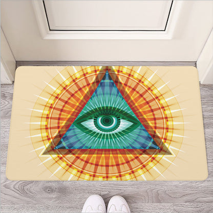 Illuminati Eye of Providence Print Rubber Doormat